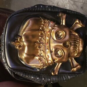 Black and Gold skull backpack